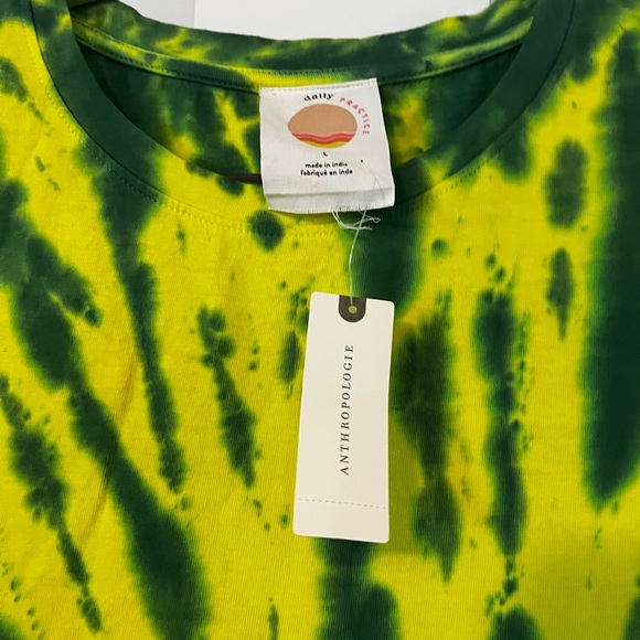 NWT Anthropologie Daily Practice Tie-Dye Midi Dress Lagoon Green - Picture 4 of 6